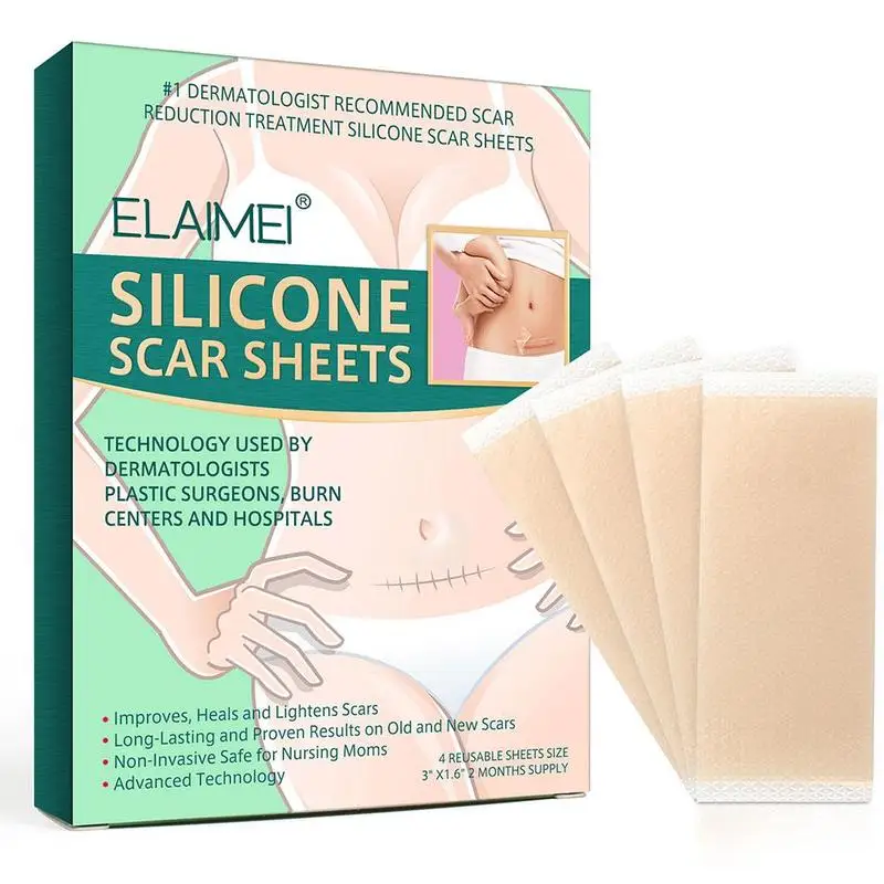 

Reusable Silicone Scar Sheets Removal Patch Acne Gel Silicon Remove Patch Sheet Therapy Trauma Skin Burn Repair Scar G4P7