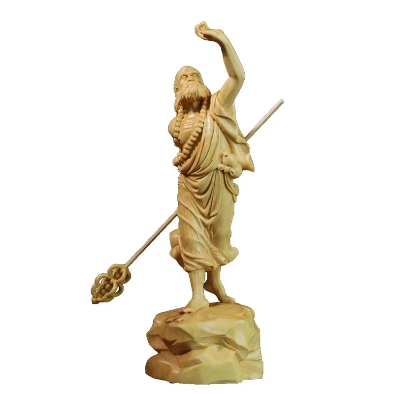 

Статуя Будды дзен с резьбой по дереву, 20 см