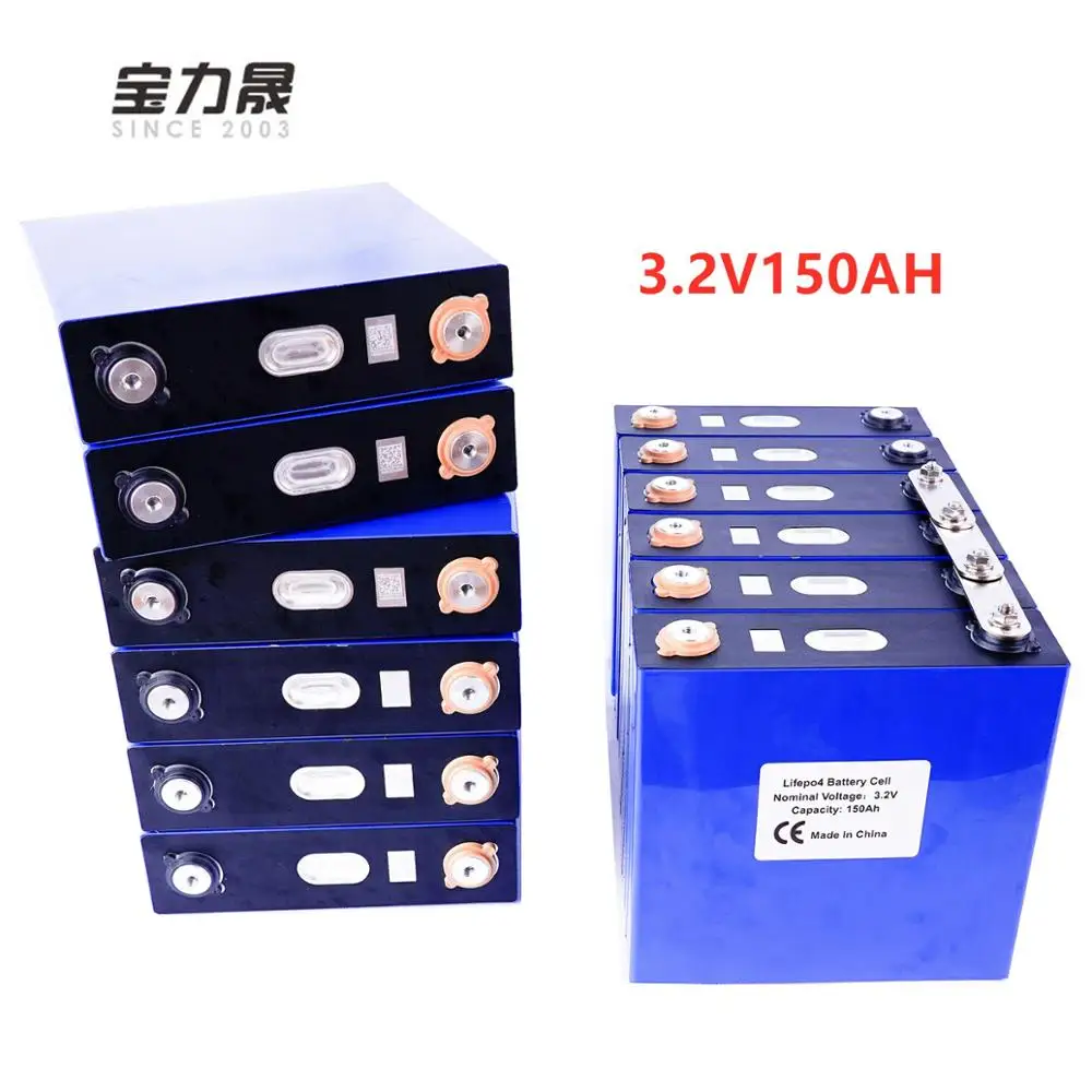 Lifepo4 Батарея Новый 3 2 V 150Ah 6 шт. Перезаряжаемые литий железо фосфатных