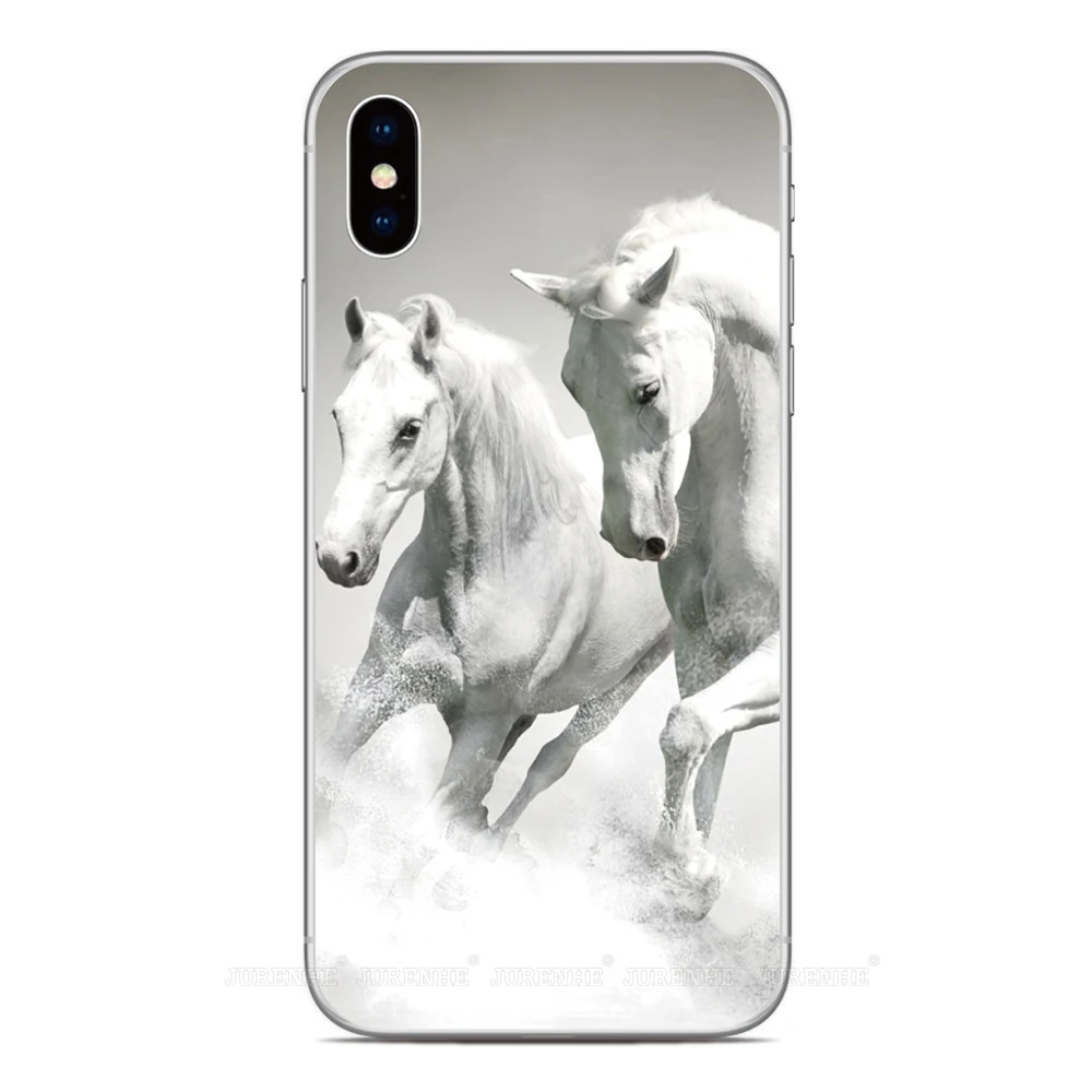 Чехол из силикона и ТПУ для черный белый цвет чехол в виде лошади Wiko вид 4 2 Go XL U Feel