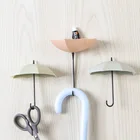 3 шт.компл. креативный настенный крючок в форме зонта, цветной держатель для ключей, настенный крючок, кухонный органайзер, крючок для ванной комнаты