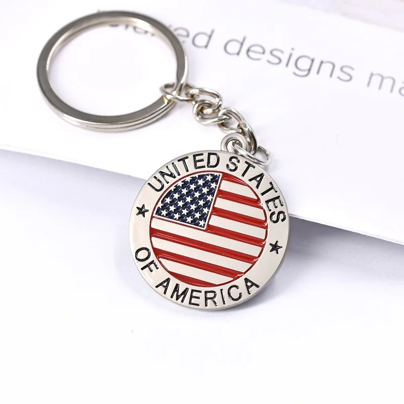 

Creative National Flag Letter Key Ring Zinc Alloy Keychain Car Pendant Gift Keyring Jewelry Bag Decoration Patriotic Souvenirs