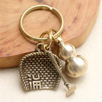 fortune chinese feng shui antique coins keyring good fortune soild gourd cicada chinese cabbage keychain wealth success jewelry