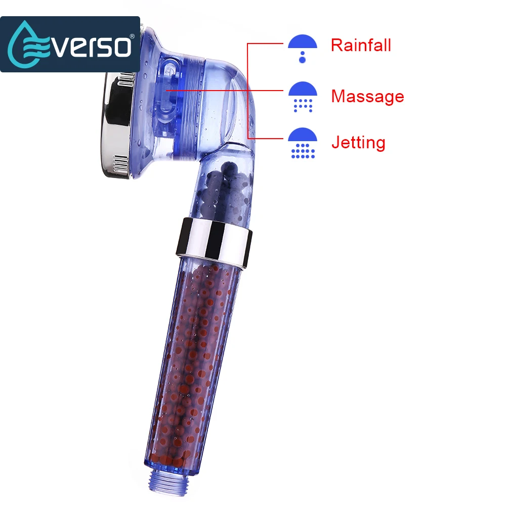 EVERSO 3 файла Ручной душ ручная душевая головка водосберегающая водопада|handheld shower