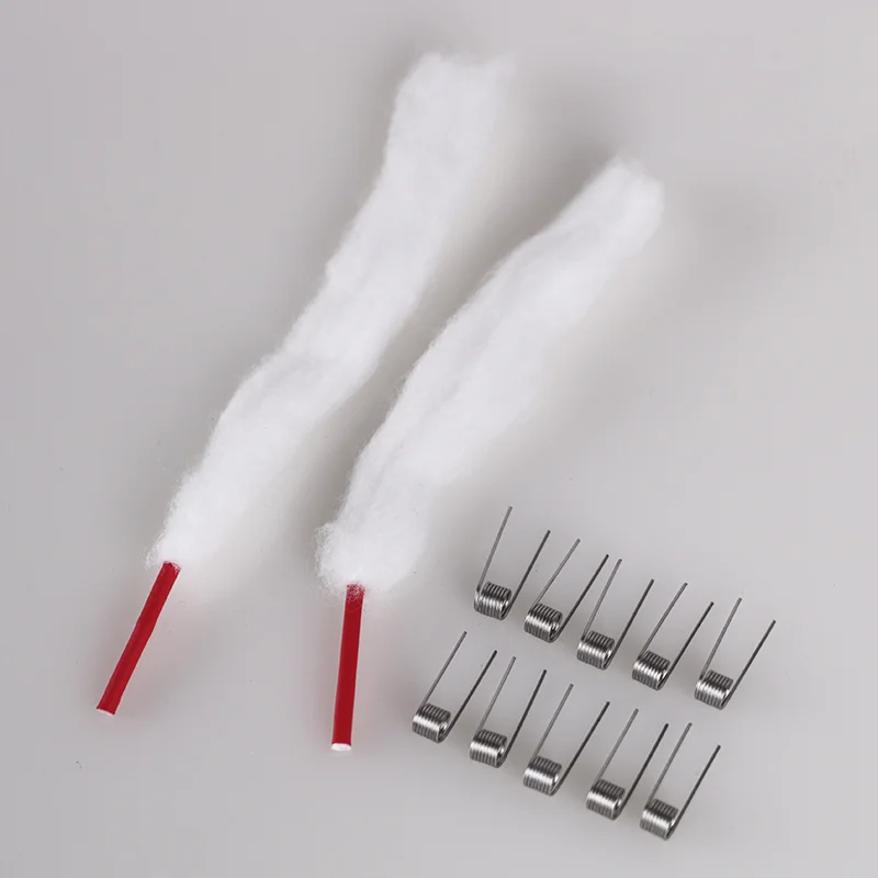 

1pack Vapefly KA1 0.6ohm Heating 10Pcs Wire & 2Pcs Cotton fit for Vapefly TGO Pod Mod Kit/ TGO RBA Coil DIY Rebuild Accessories