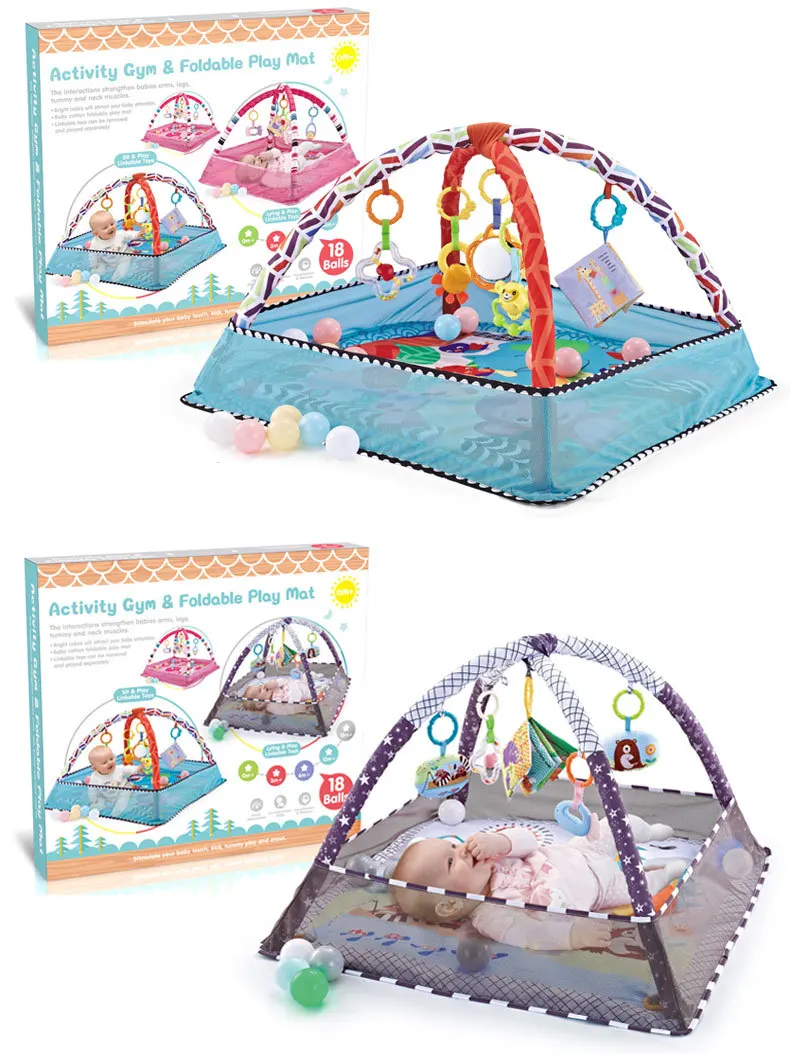 

0-36 months baby toy ocean ball fence multi-function fitness rack baby crawl mat educational game blanket toy birthday gift