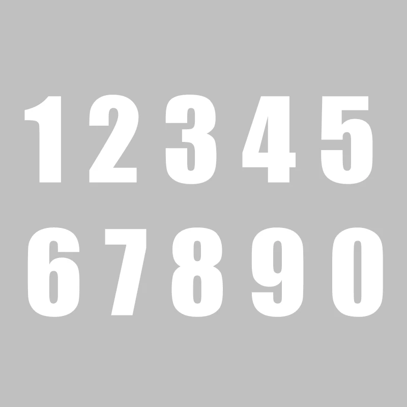 Digital patches for Clothing Heat Transfer Iron-on Stickers diy patch phone number black white applique clothes Height 4cm | Дом и сад