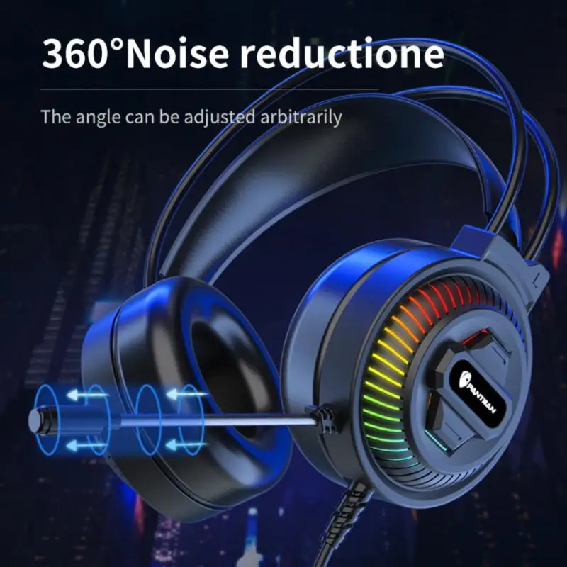Игровые наушники гарнитура с глубокими басами стерео проводные геймерские