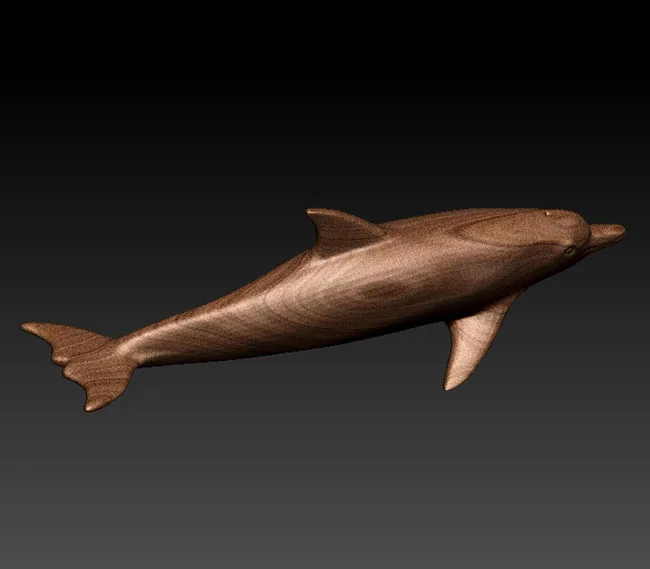 Новая симпатичная 3d модель дельфина для ЧПУ или 3D принтеров в формате STL|Фрезы по
