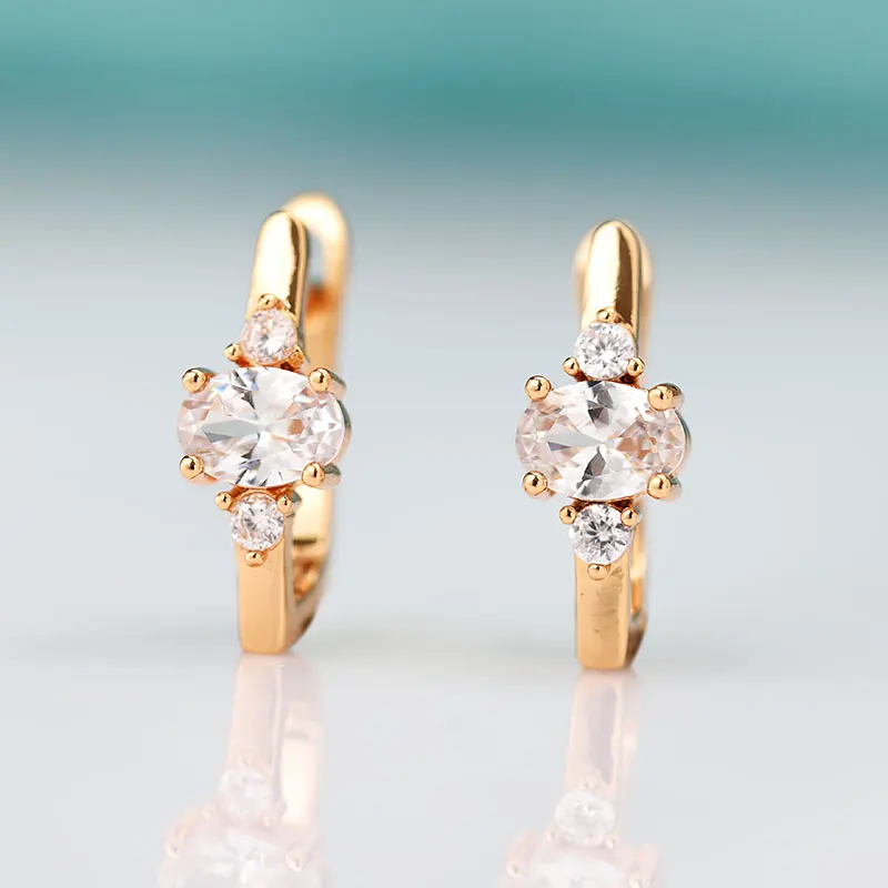 Новые модные золотые бриллианты с 3 фианитами женские изысканные украшения в