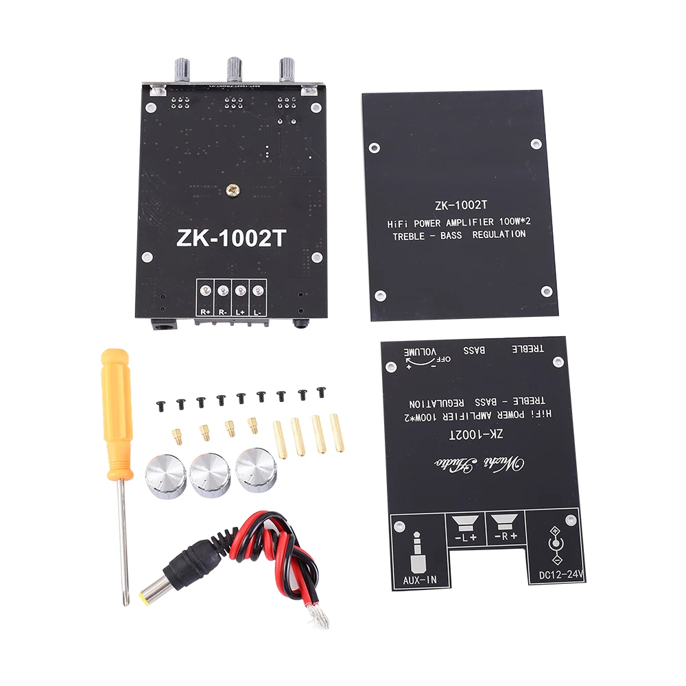 

TPA3116D2 5A Wireless Bluetooth Audio Stereo Module 100W+100W BLE5.0 AUX Treble/Bass Adjustable Digital Amplifier Module