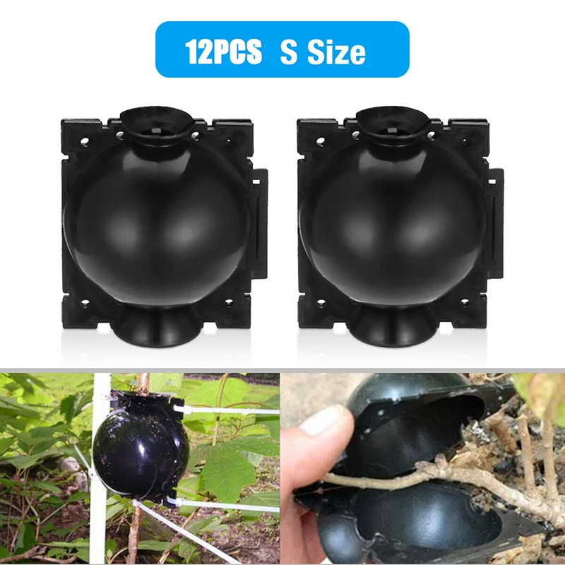 

12xPlant Rooting Equipment High Pressure Propagation Ball Graft Box Breeding Case
