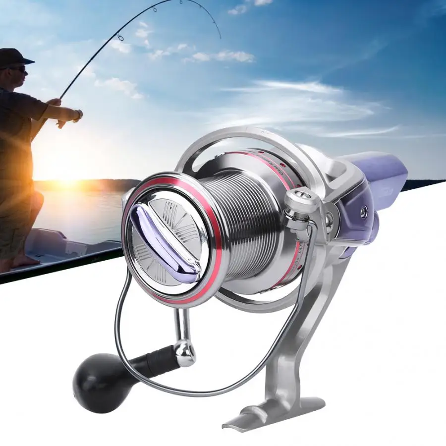 Рыболовная катушка с длинным стержнем 13 + 1 металлическая для заброса приманки в