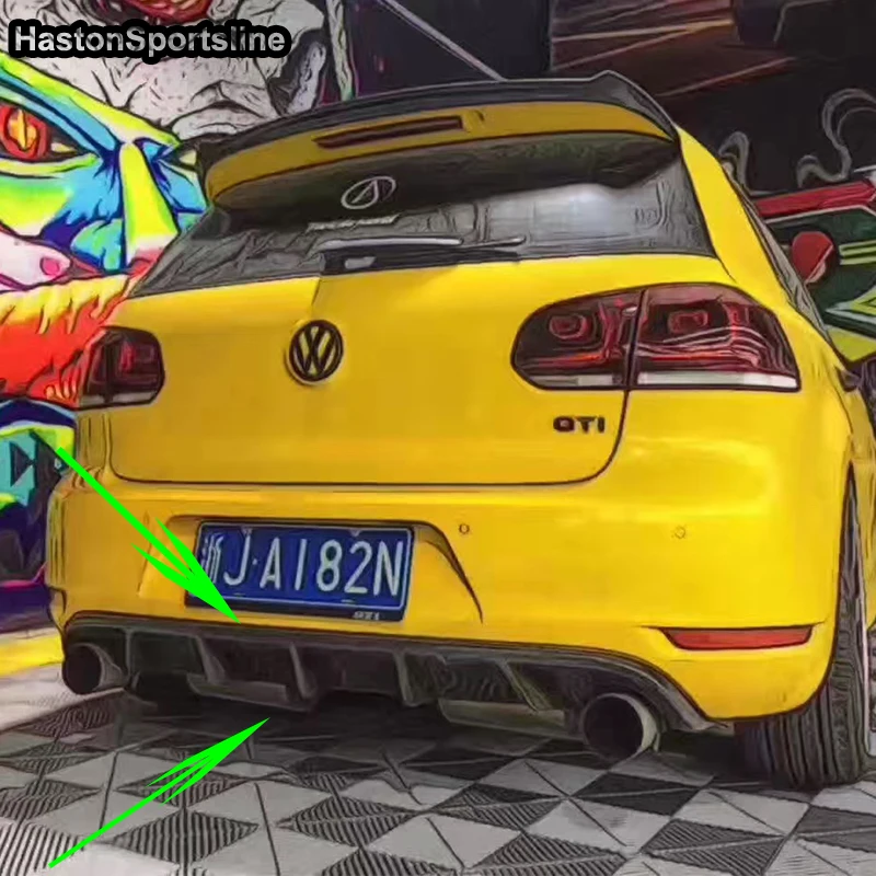 Диффузор для заднего бампера Golf 6 VI GTI из углеродного волокна Volkswagen Golf6