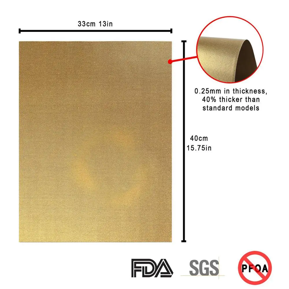 

Reusable Non-Stick BBQ Grill Mats 0.2mm Thick PTFE Baking Mat Heat Resistance Outdoor Barbecue Accessories 40x33cm 1/2/3/4/5 Pcs