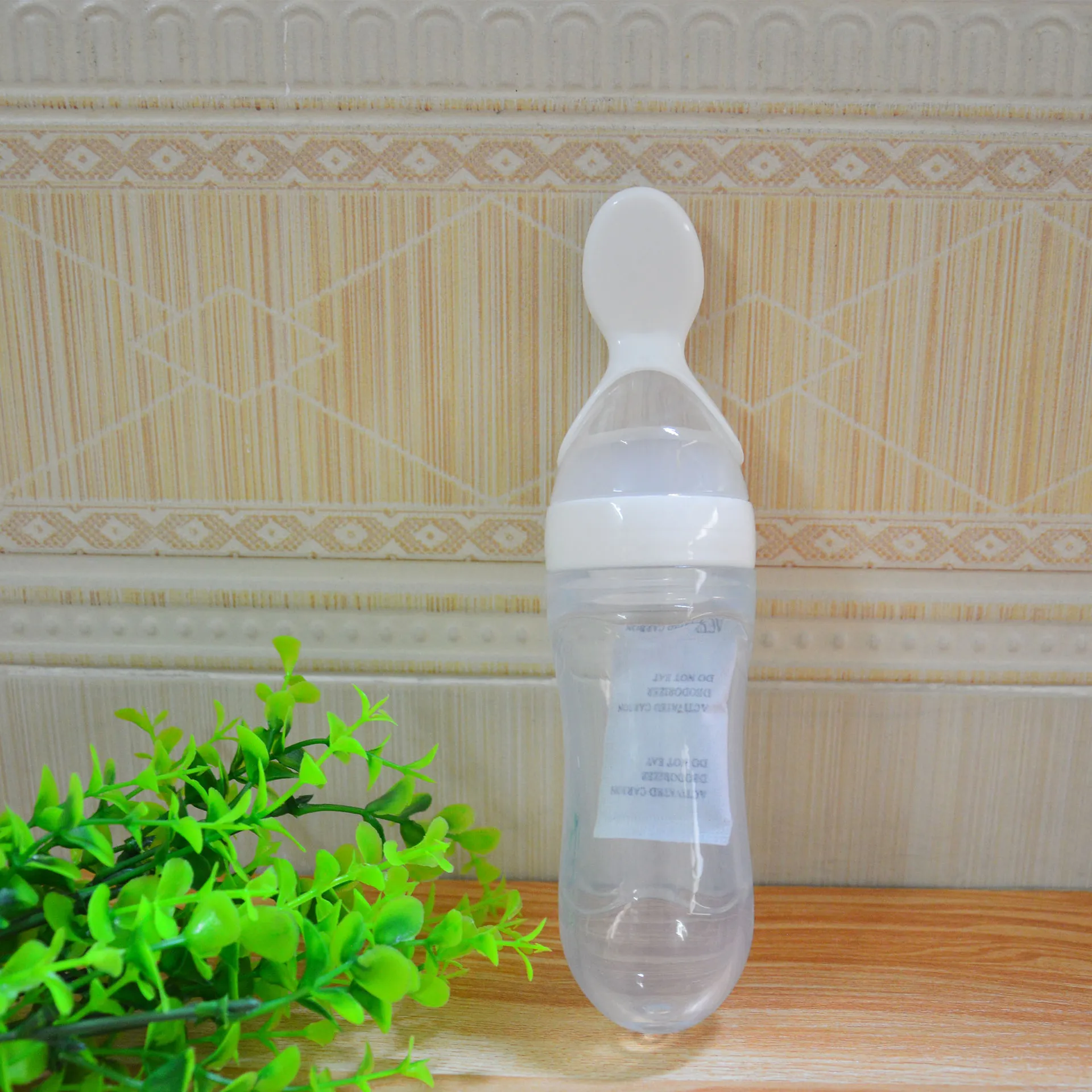 

90ml rice paste milk bottle baby silica gel extrusion feeding spoon rice flour complementary food feeder baby tableware