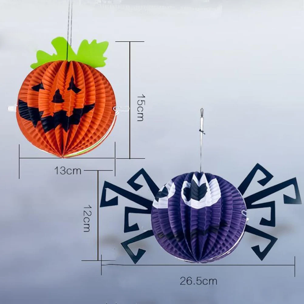 Вечерние украшения для Хэллоуина легкие бумажные реквизиты тыквы паука летучей