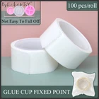 Двухсторонняя клейкая лента, 100 шт., клей для воздушных шаров клейкая, для украшения вечеринки, свадьбы, дня рождения, с фиксированным зажимом, в горошек