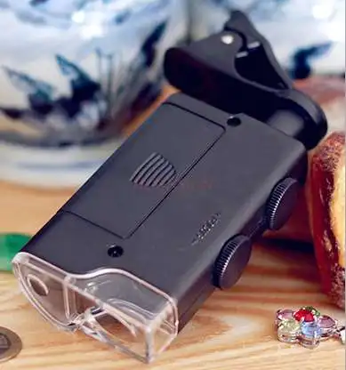 Увеличительное стекло 100 раз микроскоп портативный ручной прозрачный со