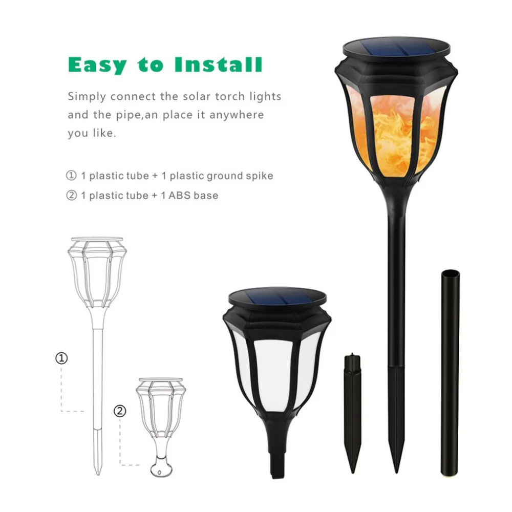 Солнечное Пламя Мерцающий СВЕТОДИОДНЫЙ свет IP65 Водонепроницаемый управления 96