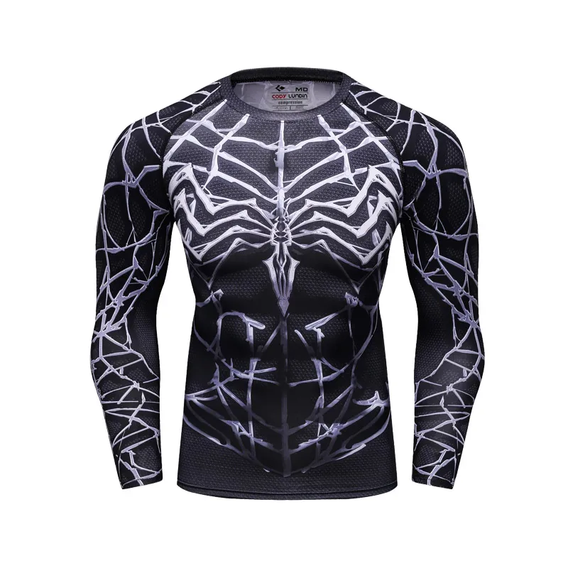 Футболки с длинным рукавом принтом супергероя | Мужская одежда