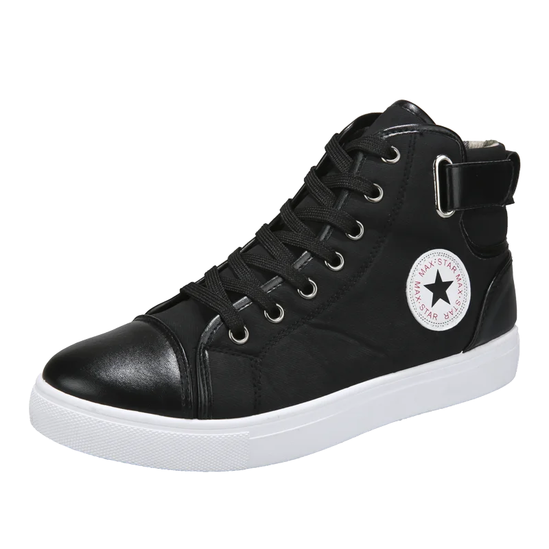 Модные кроссовки для мужчин Классическая Высокая обувь на шнуровке сезон