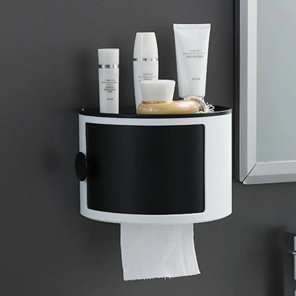 

40% Hot Sales!!! Waterproof Punch-free Bathroom Toilet Tissue Holder Cosmetic Storage Box Case
