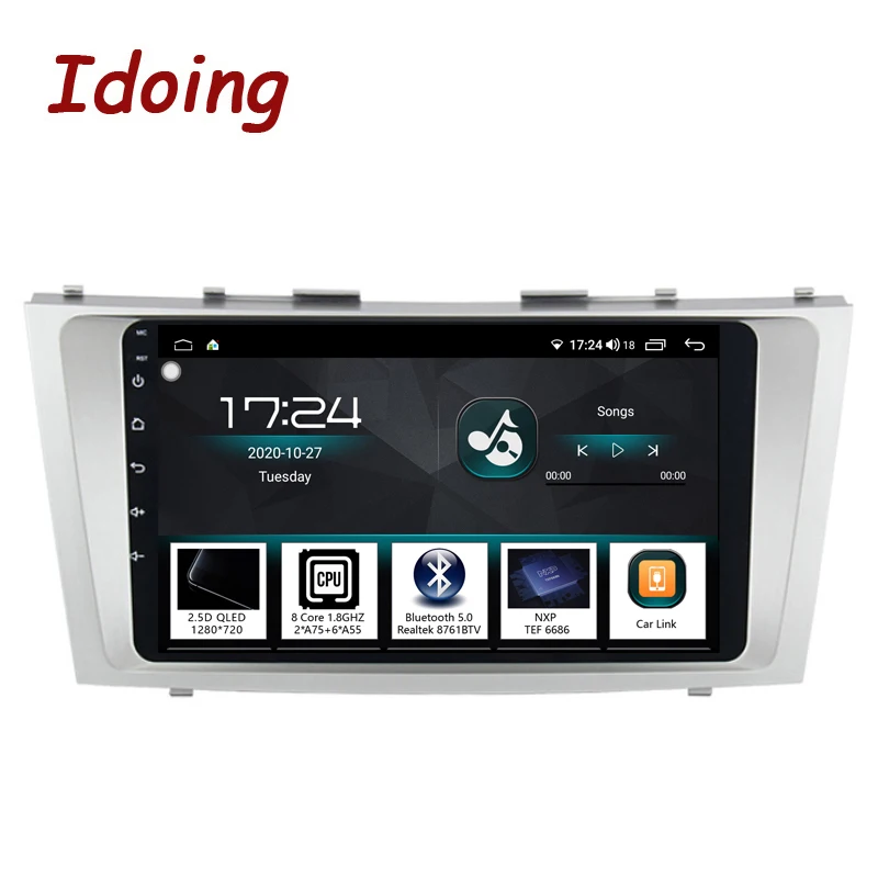 

Автомагнитола Idoing 1DIN, мультимедийный плеер на Android, с 9 "экраном, 2.5D, QLED, DSP, GPS, 4 + 64 ГБ, для Toyota Camry 2006-2011