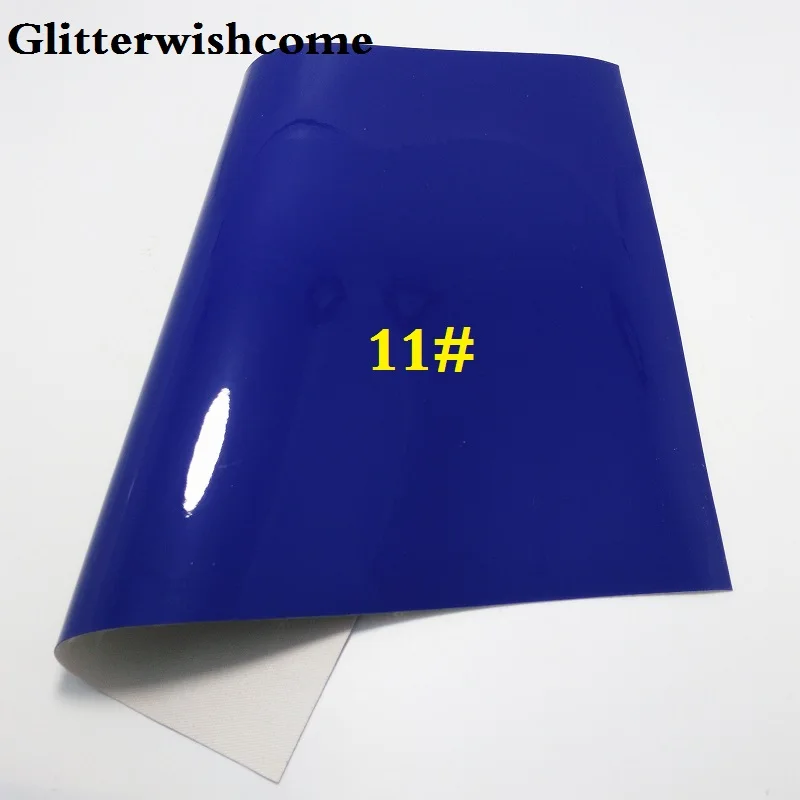 Glitterwishcome 30X134 см мини рулон синтетическая кожа, Флуо лакированная гладкая кожа, искусственная из искусственной кожи Ткань Винил для бантов, GM024