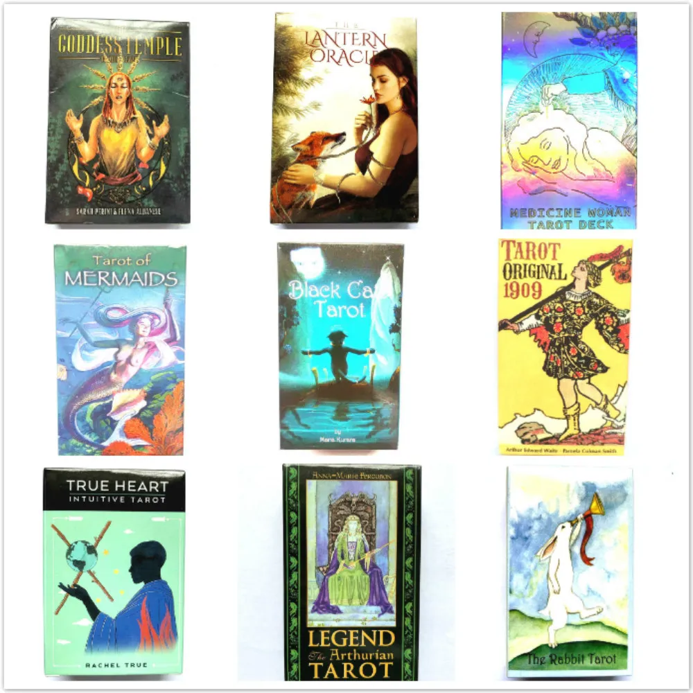

Tarot Deck Oracles Cards Mysterious Divination Board Games Toy Playing Cards Party Game -40