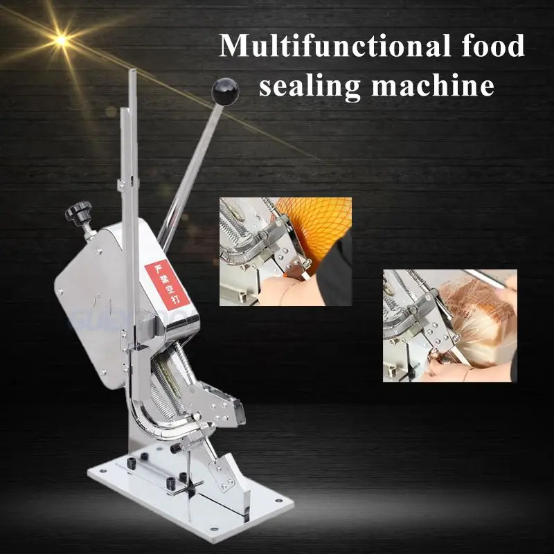 

GU-50 Ham Sausage Dotter Manual Tying Packer Sausage Clipper U-Shape Supermarket Bags Packing Machine Food Sealing Machine