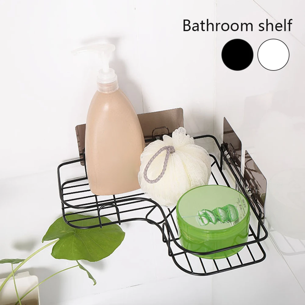 Полка для ванной металлическая полка стеллаж хранения прочная душевая из