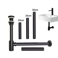 Sizes Customize Basin Bottle Trap Drain Set Hose Black Bathroom Sink Pop Filter Stopper Custom Made Washbasin Siphon Hose