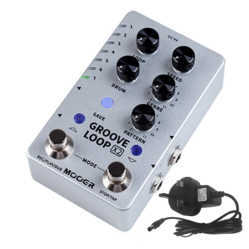 MOOER GROOVE LOOP X2 Stereo Drum Machine Phrase Loop Single Block 11 Styles And 121 Rhythm Machines | Спорт и развлечения