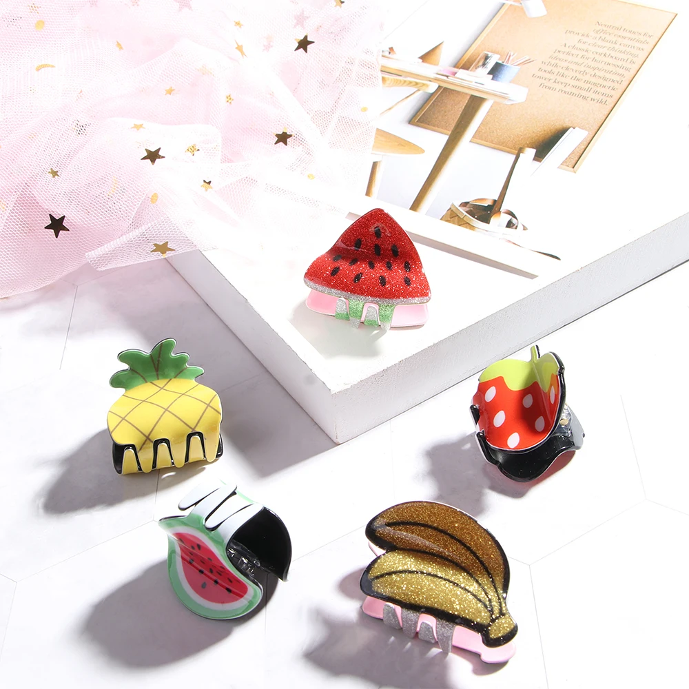 1 шт. миниатюрная заколка для волос аксессуары милые заколки в форме фруктов