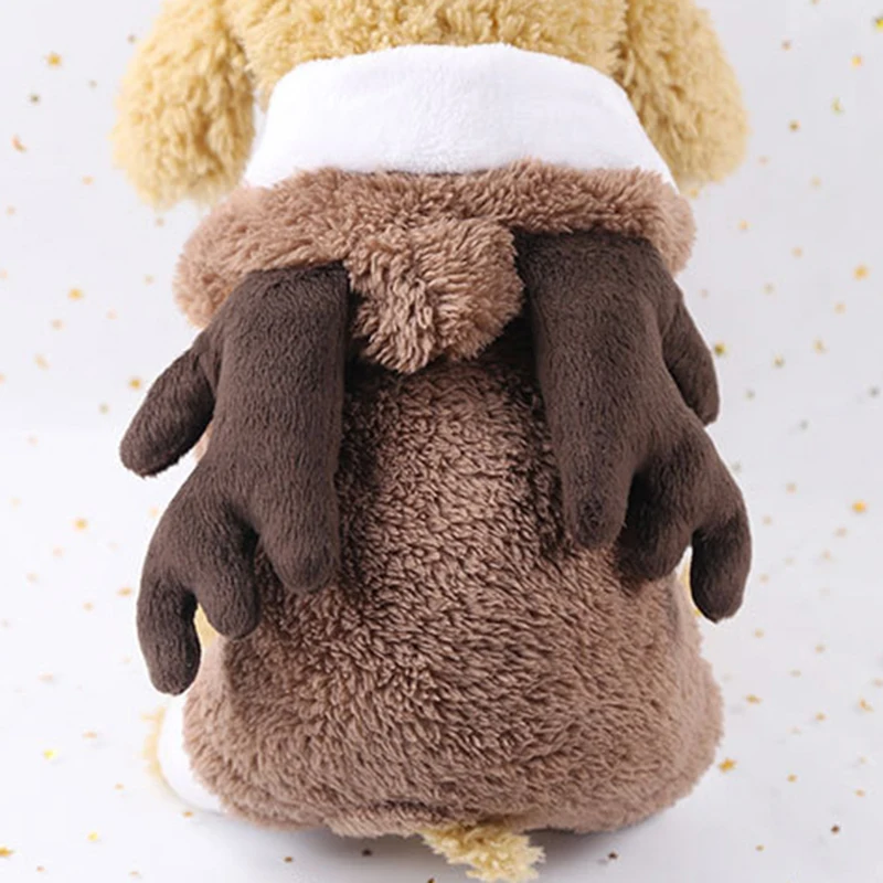

New Cute Autumn Winter Warm Fleece Pet Dog Clothes for Small Dogs Dog Costume Jumpsuit Puppy Coat Jacket Chihuahua Pug Clothing