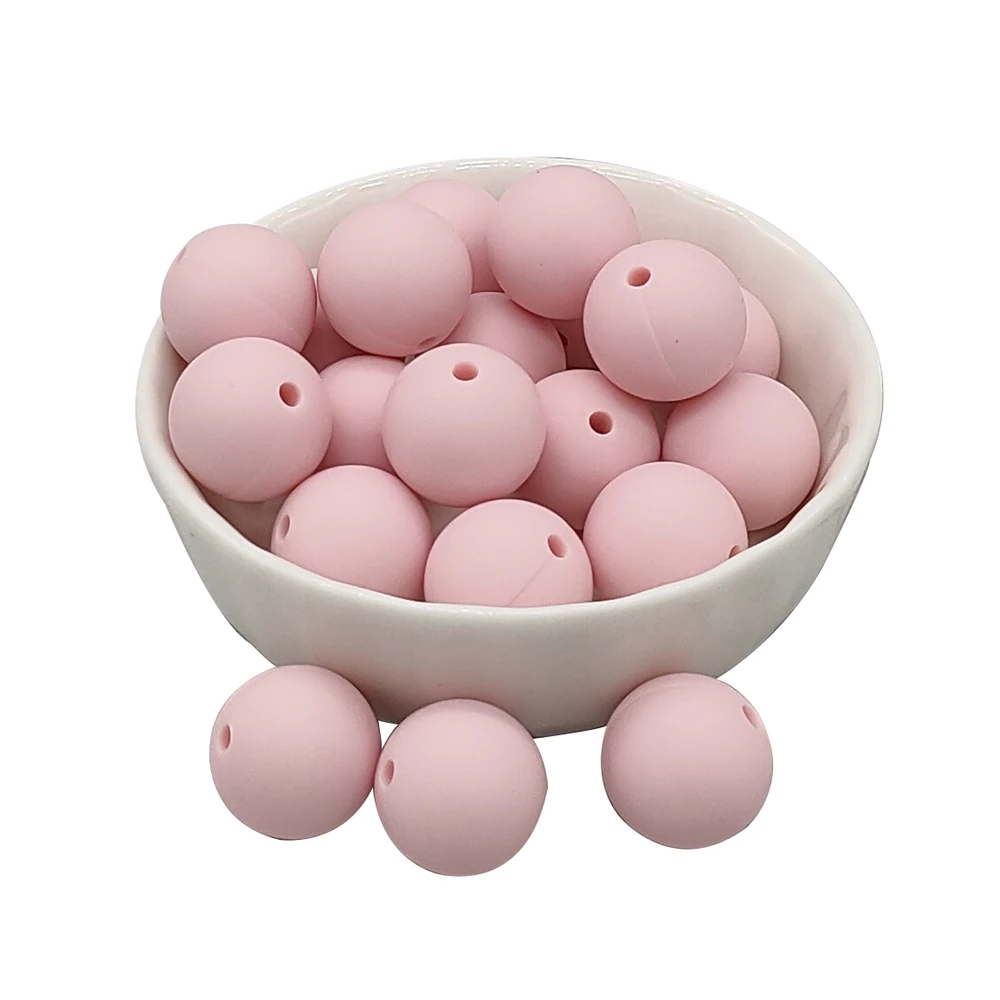 

100pcs Food Grade Silicone Baby Teething Round Bead 15MM Chewable Alphabet Bead DIY Infant Teether Necklace And Bracelet Jewelry