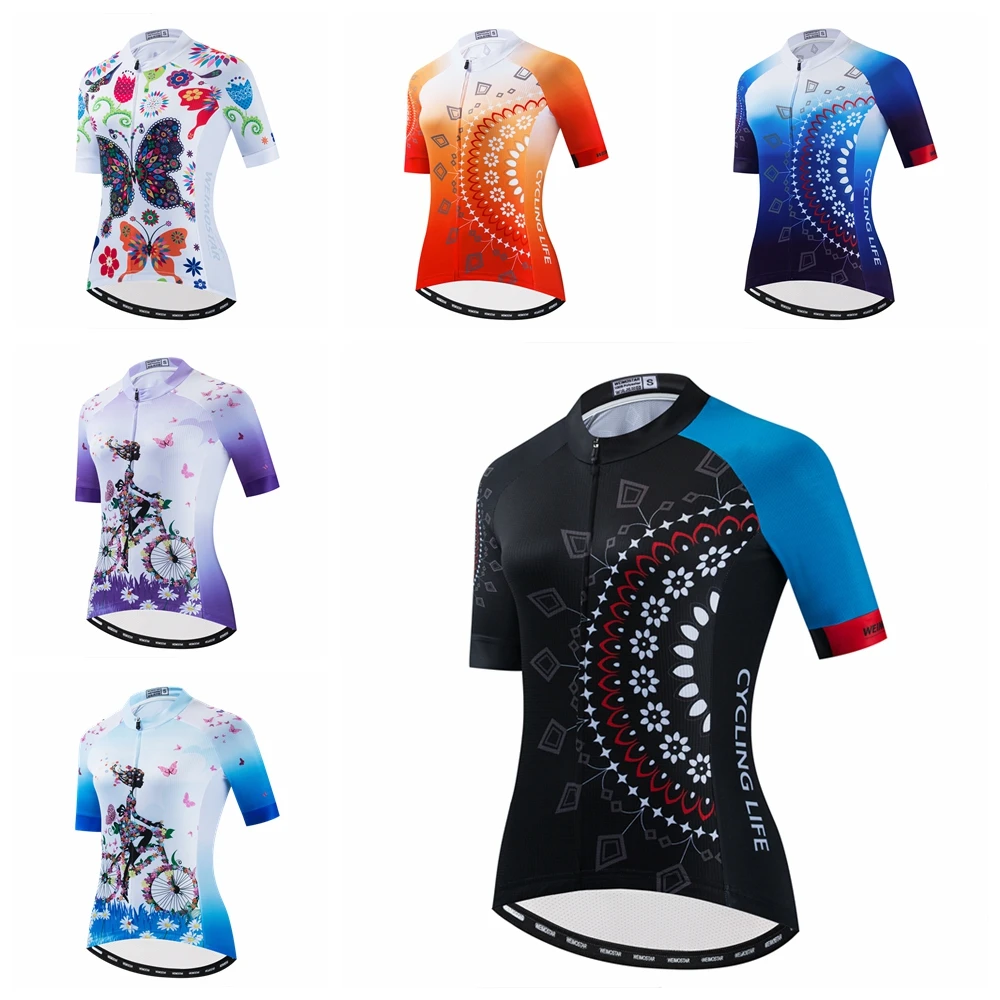 

UFOBIK Cycling Jerseys Women Bike Shirts Short Sleeve Bicycle Clothes Breathable Stretch Labric Bicycle Tops