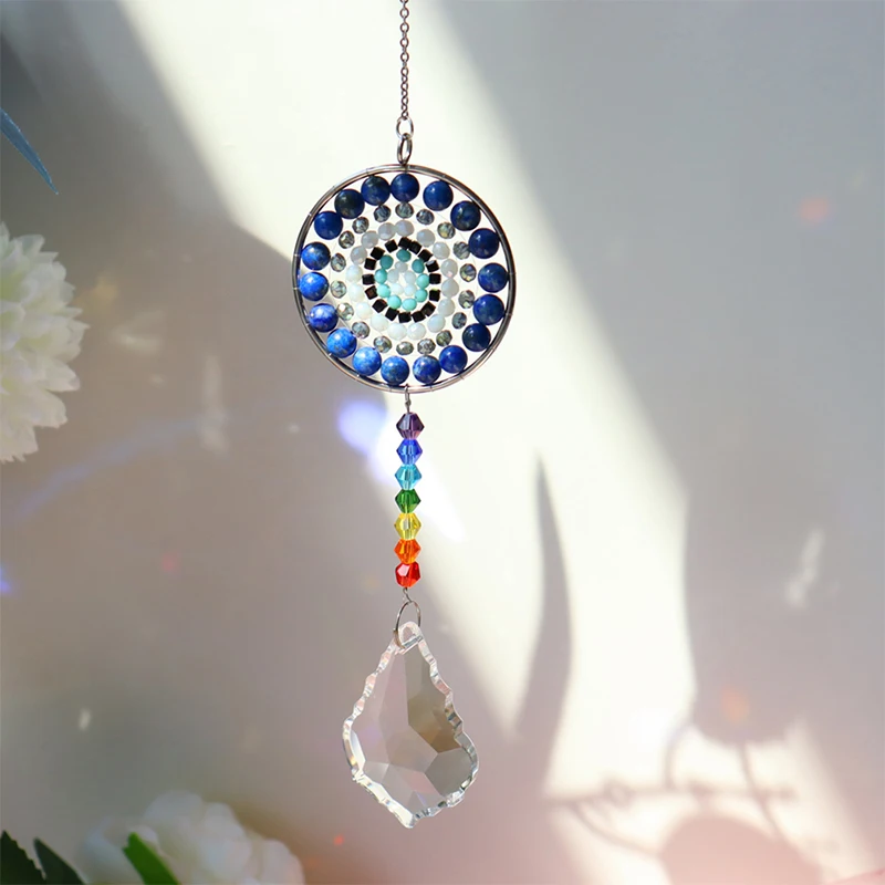 

Crystal Wind Datura Pendant Handmade Sun Catcher Light Handmade Garden Window