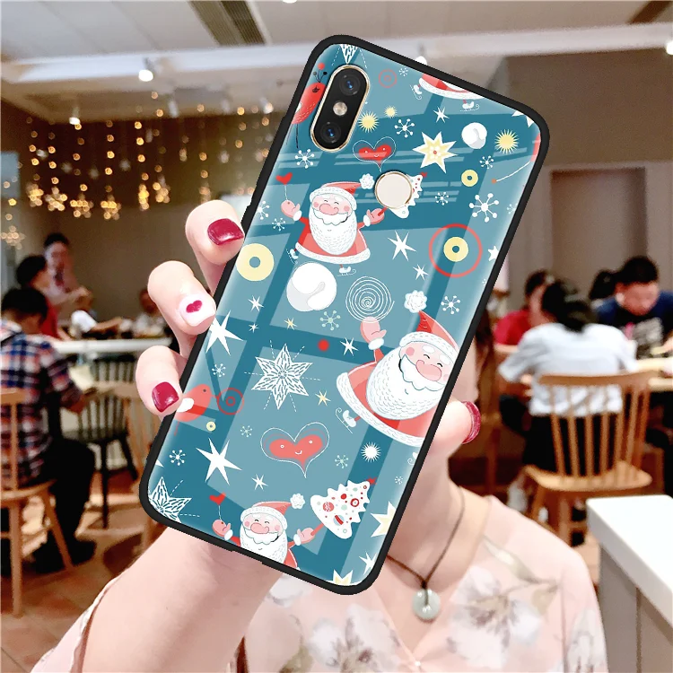 Рождество закаленное Стекло Чехлы для Xiaomi mi Red mi S2 Примечание 7 5 6 K20 Pro CC9e CC9 8 9 SE Lite Explorer A2 6X 6A 7A mi x 2S 3 Чехол - Цвет: sdld3lr