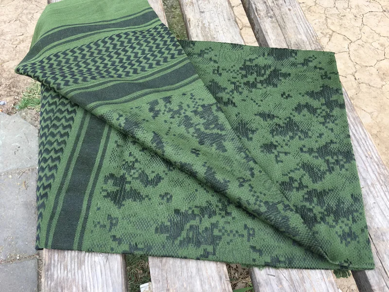 Camo Green Хлопок Многофункциональный тактический пустынный череп платок шемаг арабский Keffiyeh бандана военные шарфы - Цвет: Camo Green