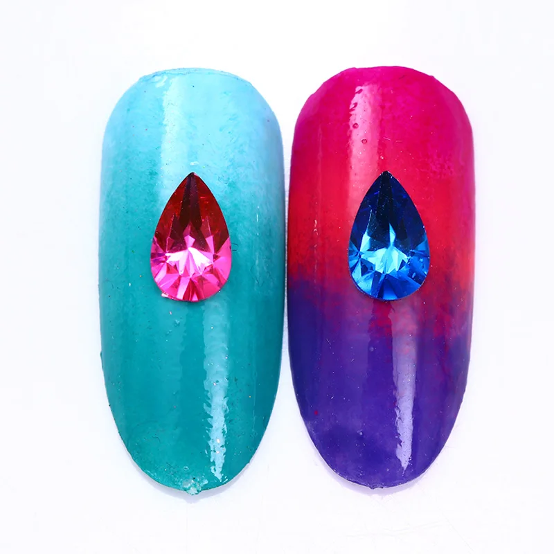 1 коробка для ногтей горный хрусталь 12 узоров фрукты Красочный Кристалл плоское