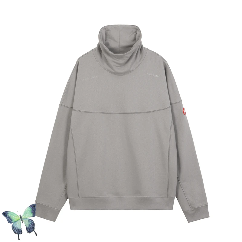 

High Collar Cavempt High Quality Sweatshirts Cav Empt Grey Pullovers