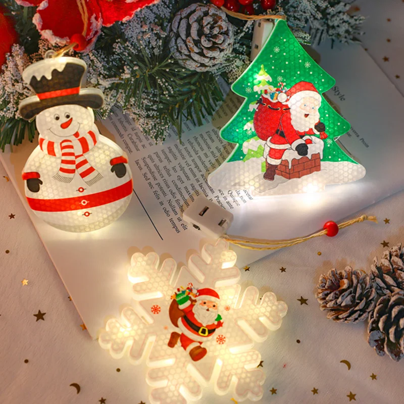

Фонарики, гирлянда деда мороза, светодиодные огни, новогодние и рождественские огни для украшения елки, Рождество 2021