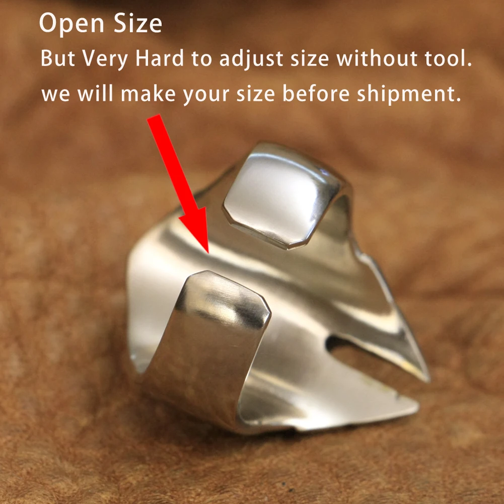 LINSION Cupronickel хорьки апокали кольцо Мужские байкерские камни в стиле панк CP08