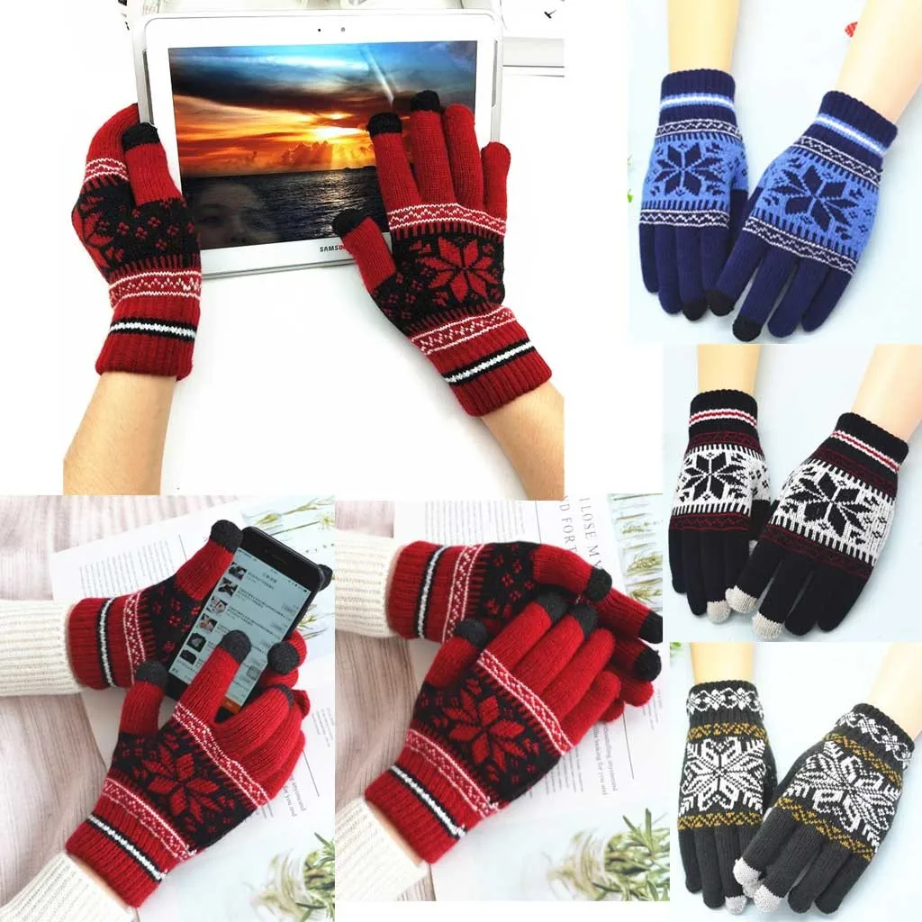 2019 высокое качество вязанная шерсть для женщин и девочек снежинка зимние теплые