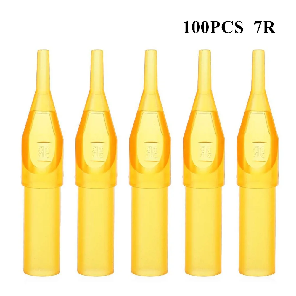 

7R 100pcs Disposable Tattoo Tips Sterilize Tattoo Tips Tubes for Tattoo Grip Tattoo Supplies
