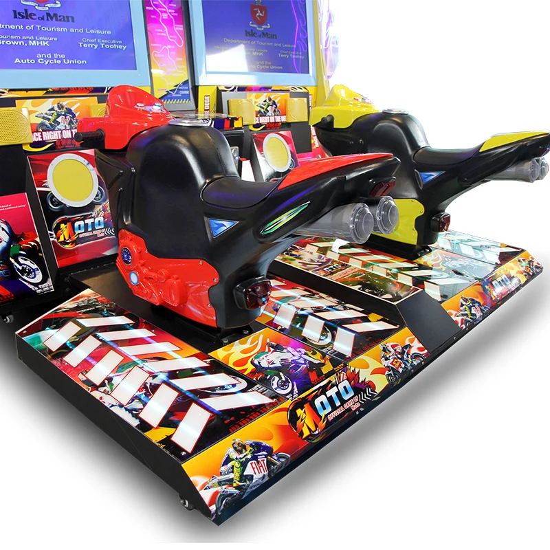 2 игрока Монетный симулятор мотоцикл развлекательный центр взрослые езда мото