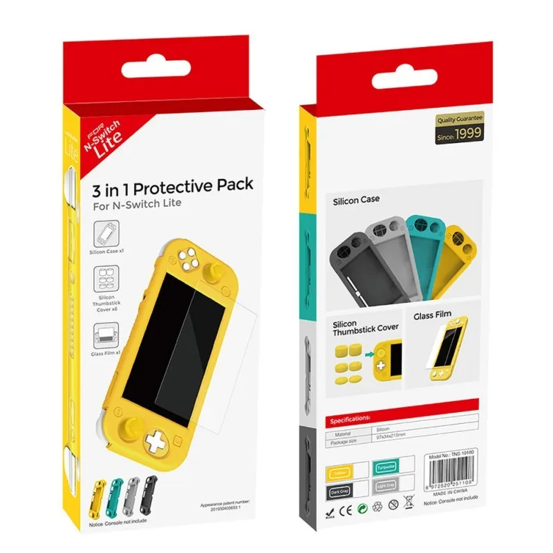 Силиконовый защитный чехол для Switch Lite Защитная пленка экрана комплект клавишных