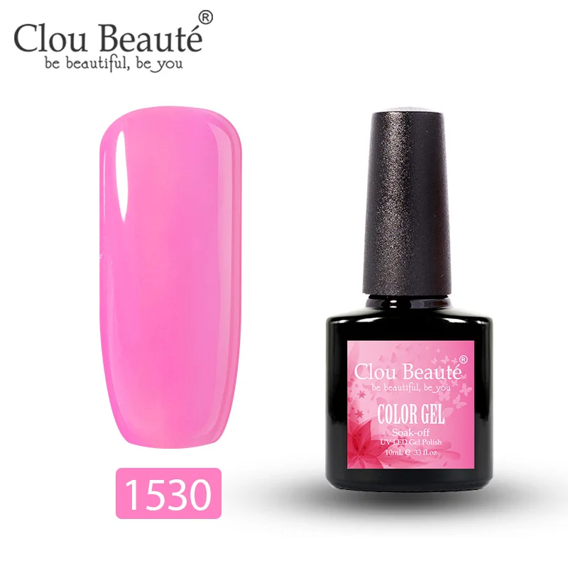 Clou Beaute 179 цветов Гель-лак для ногтей 10 мл УФ маникюр Дизайн полуперманентные Лаки дизайн ногтей гель Украшение Лак - Цвет: 1530